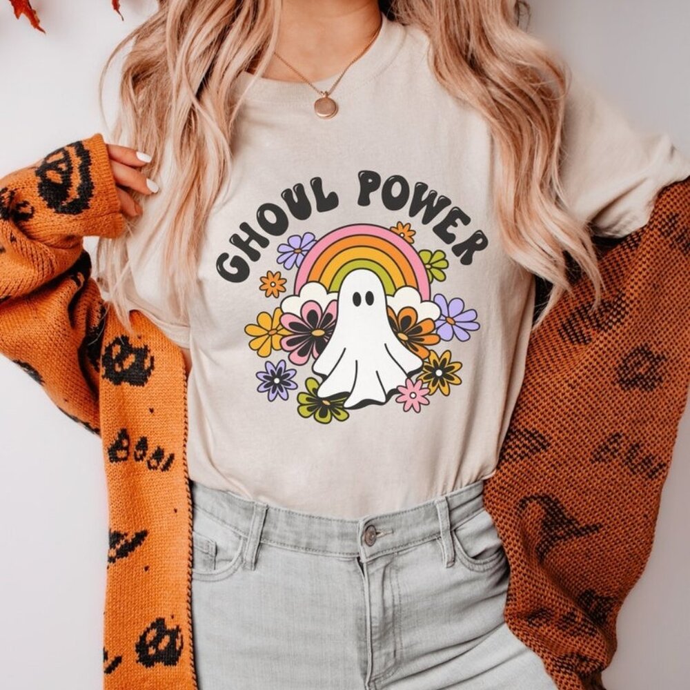 Ghoul Power Halloween Shirt, Retro Fall T-Shirt, Spooky Season Graphic Shirt